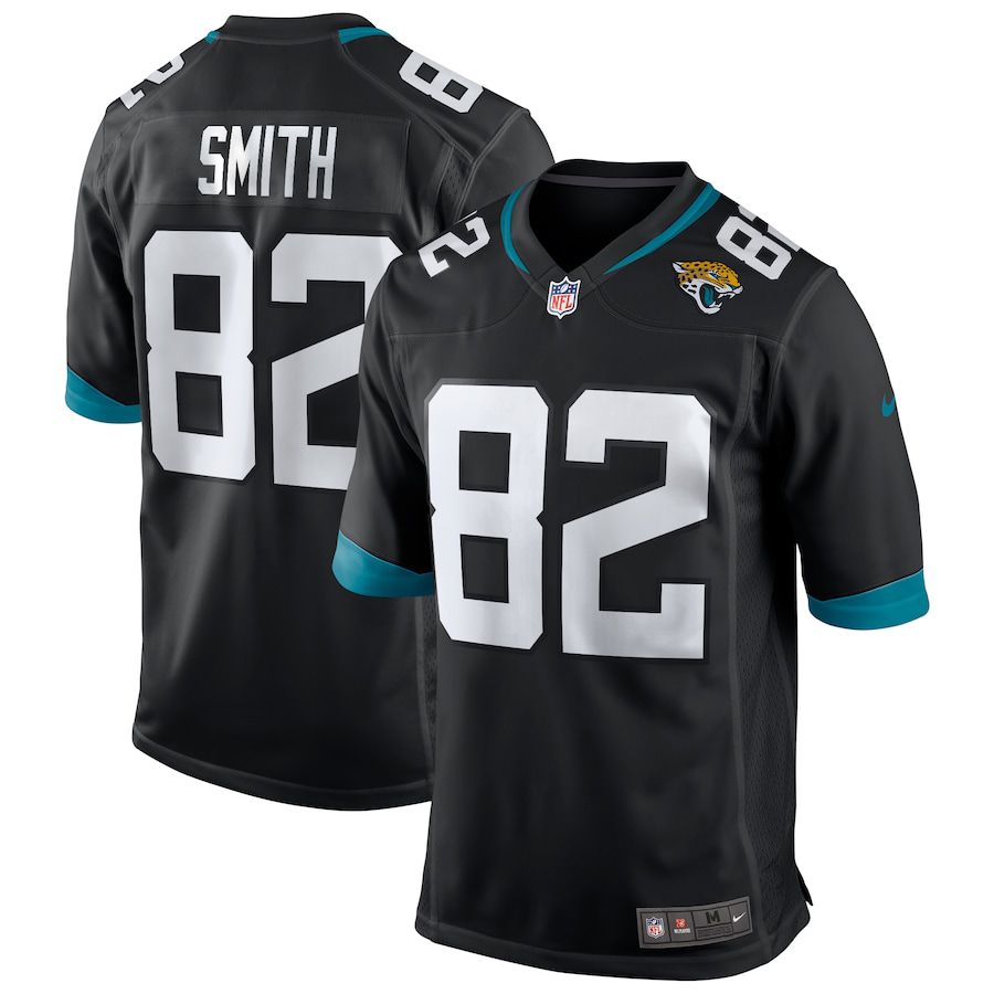 Men Jacksonville Jaguars 82 Jimmy Smith Nike Black Game Retired Player NFL Jersey